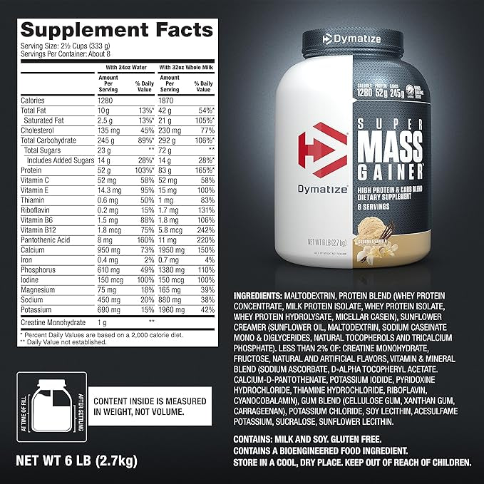 Dymatize Súper Mass Gainer Ganador de Masa