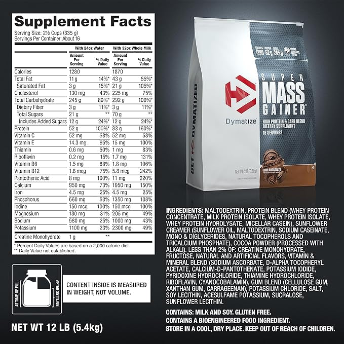 Dymatize Súper Mass Gainer Ganador de Masa