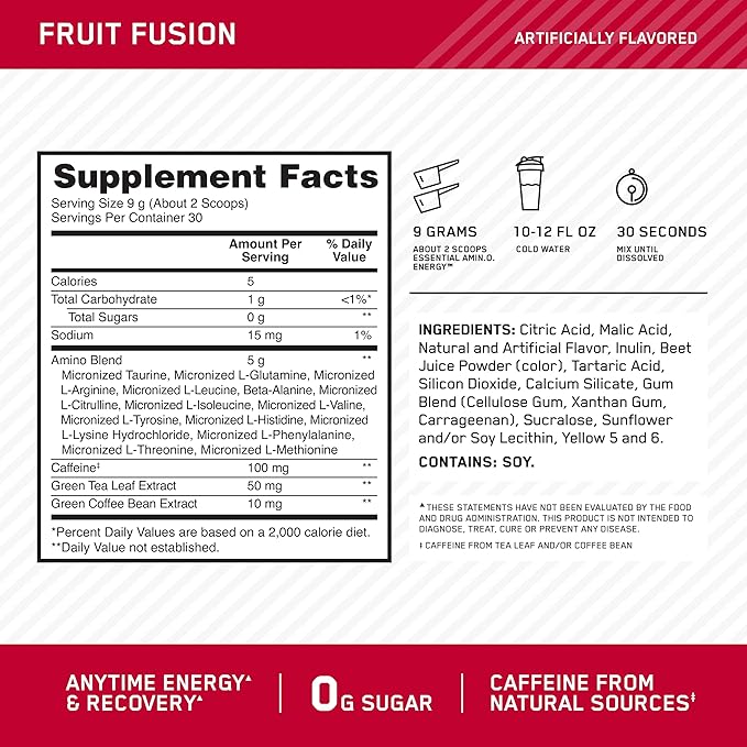 Optimun Nutrition Amino Energy