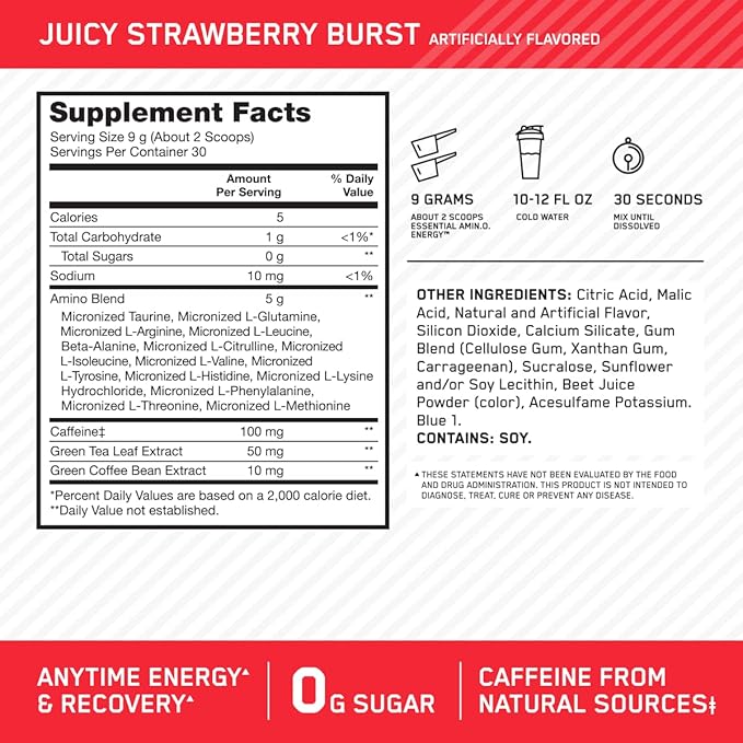 Optimun Nutrition Amino Energy
