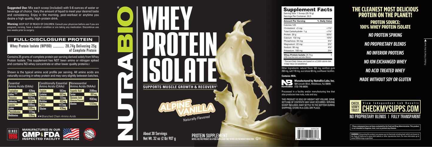 Nutrabio Whey Isolada Proteina