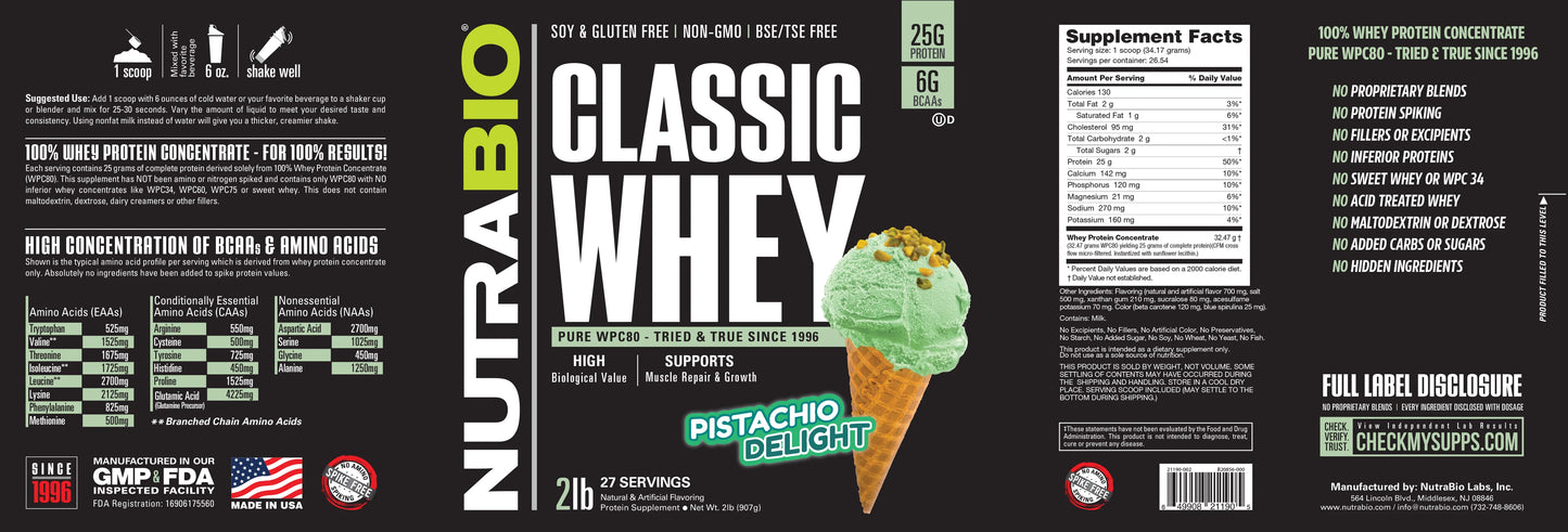 Nutrabio Classic Whey Proteina