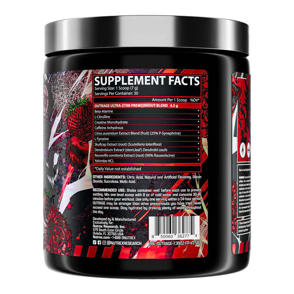 Nutrex Outrage High Stim Pre-Entreno