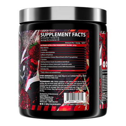 Nutrex Outrage High Stim Pre-Entreno