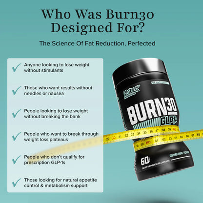 Nutrex Burn30 GLP1+ Quemador de Grasa