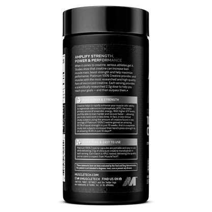 Muscletech 100% Platinum Creatina Monohidratada Creapure Capsulas