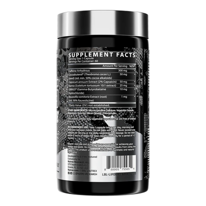 Nutrex Lipo 6 Hardcore Quemador de Grasa
