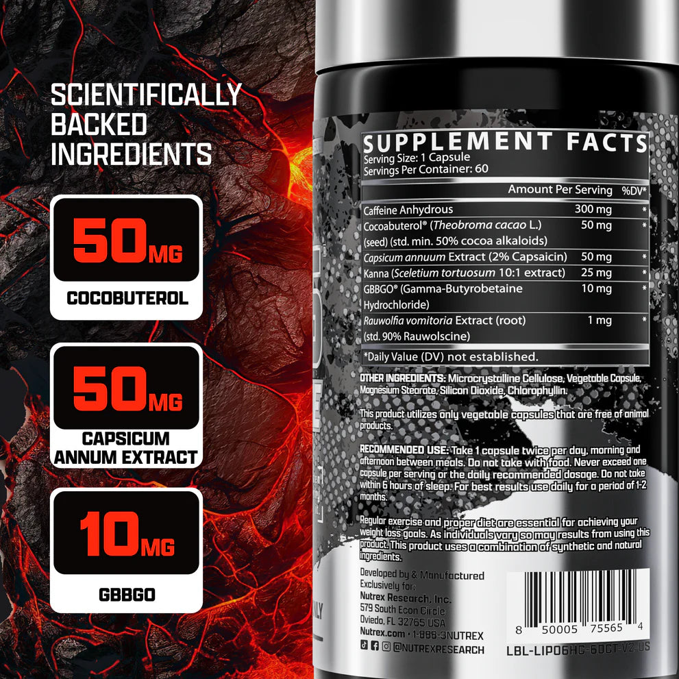 Nutrex Lipo 6 Hardcore Quemador de Grasa
