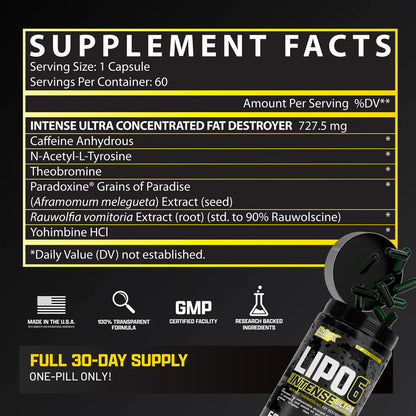 Nutrex Lipo 6 Intense Ultra Concentrado Quemador de Grasa