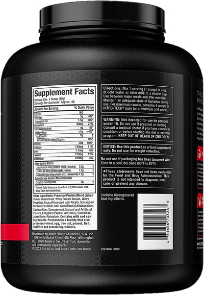 Muscletech Nitro Tech Whey Proteina