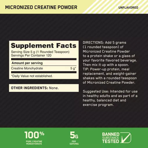 Optimum Nutrition Creatina Monohidratada Micronizada