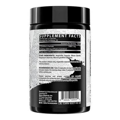 Nutrex L Carnitina 1000 Quema  De Grasa y  Producción  De Energia