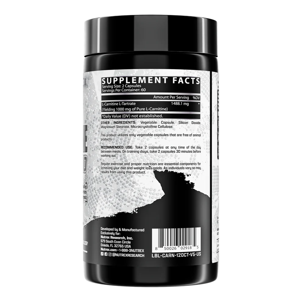 Nutrex L Carnitina 1000 Quema  De Grasa y  Producción  De Energia