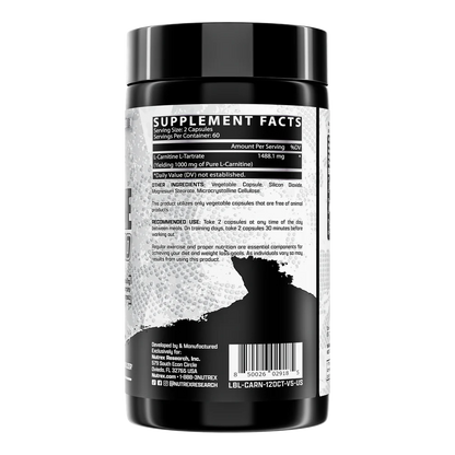 Nutrex L Carnitina 1000 Quema  De Grasa y  Producción  De Energia