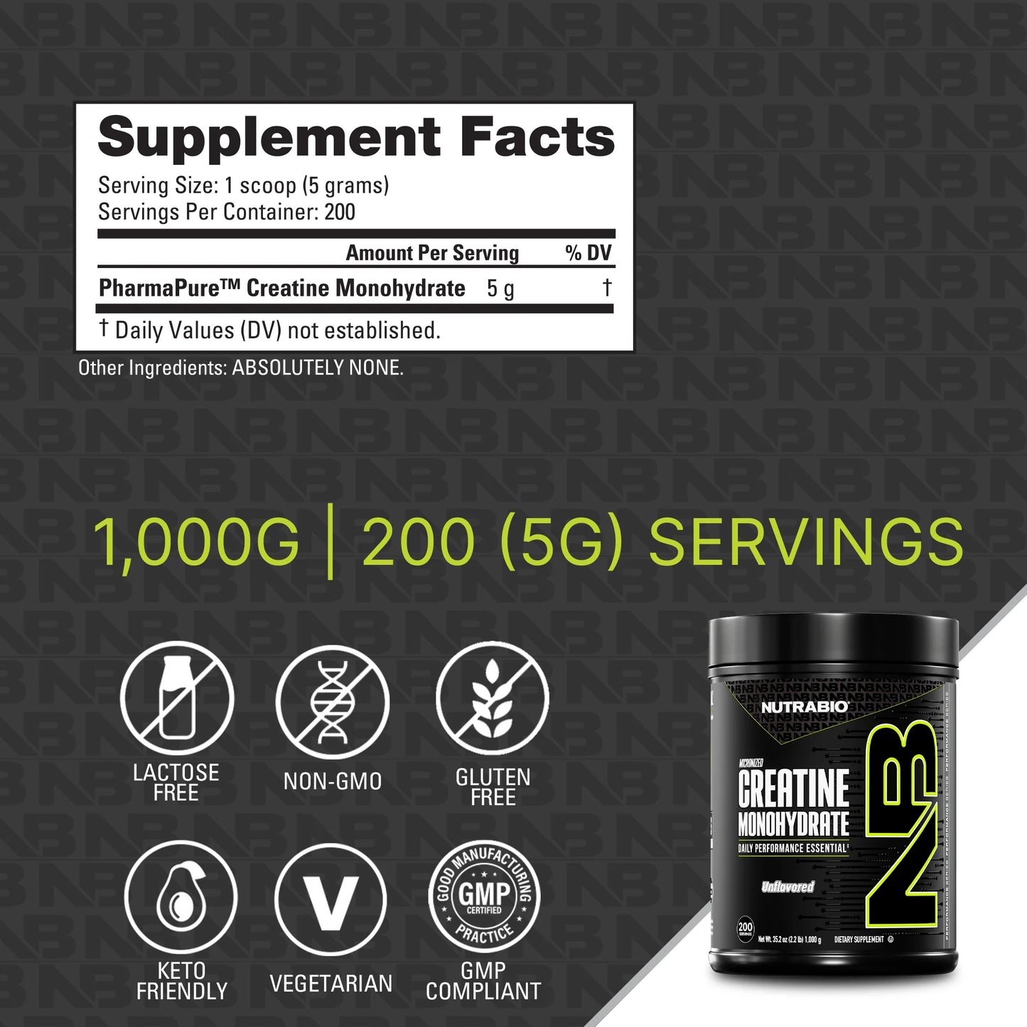 Nutrabio Creatina Monohidratada