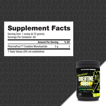 Nutrabio Creatina Monohidratada Micronizada Burst