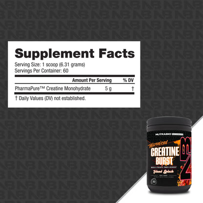 Nutrabio Creatina Monohidratada Micronizada Burst