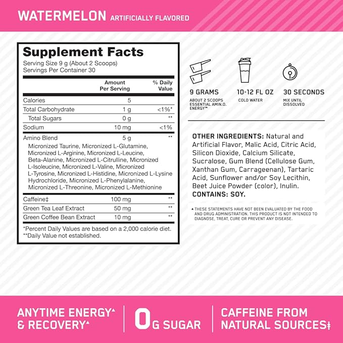 Optimun Nutrition Amino Energy
