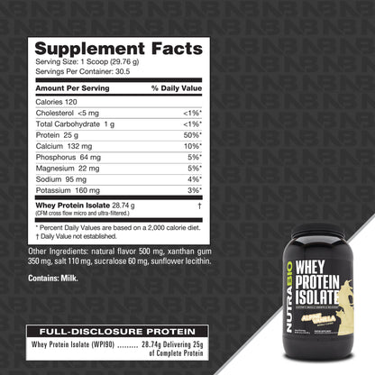 Nutrabio Whey Isolada Proteina