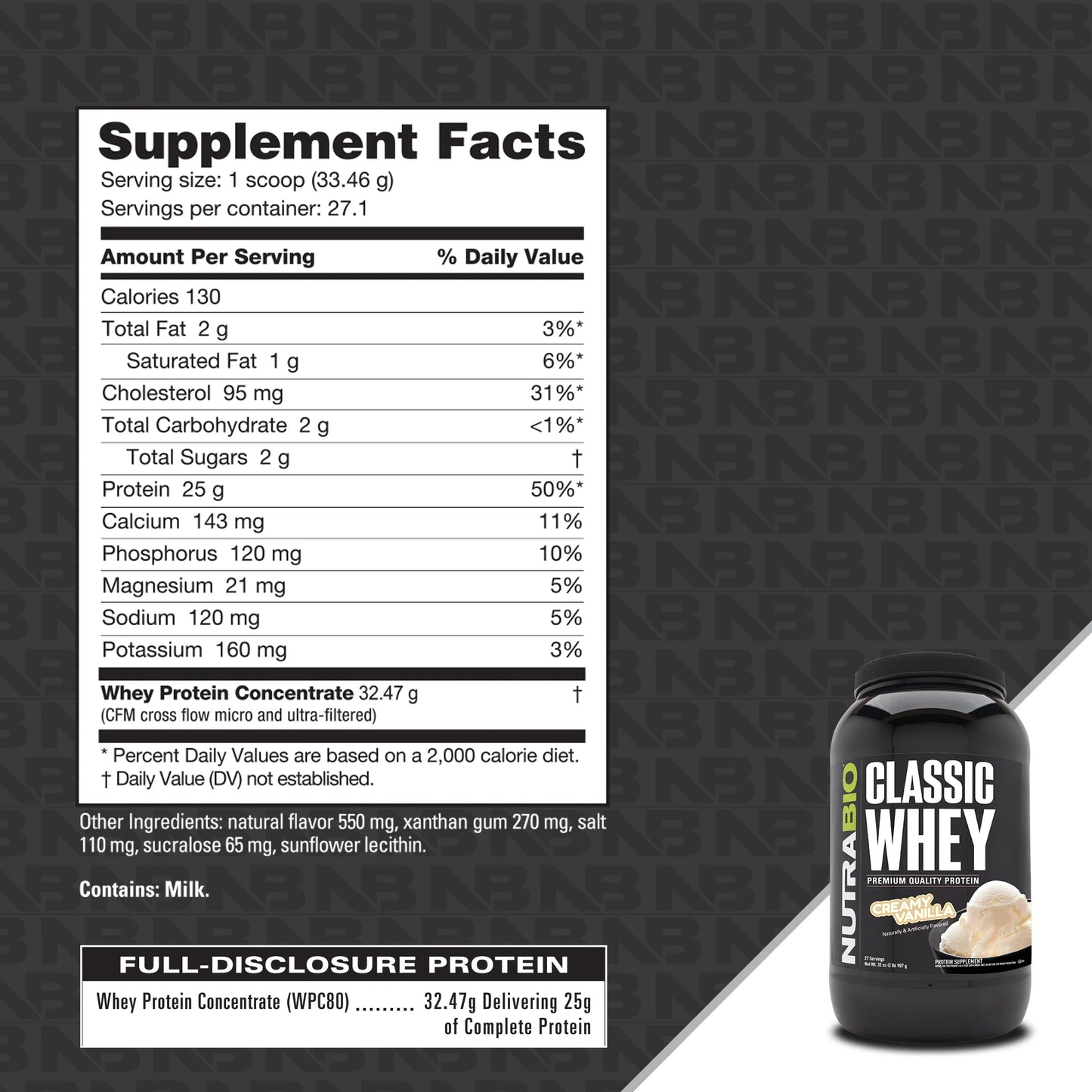 Nutrabio Classic Whey Proteina