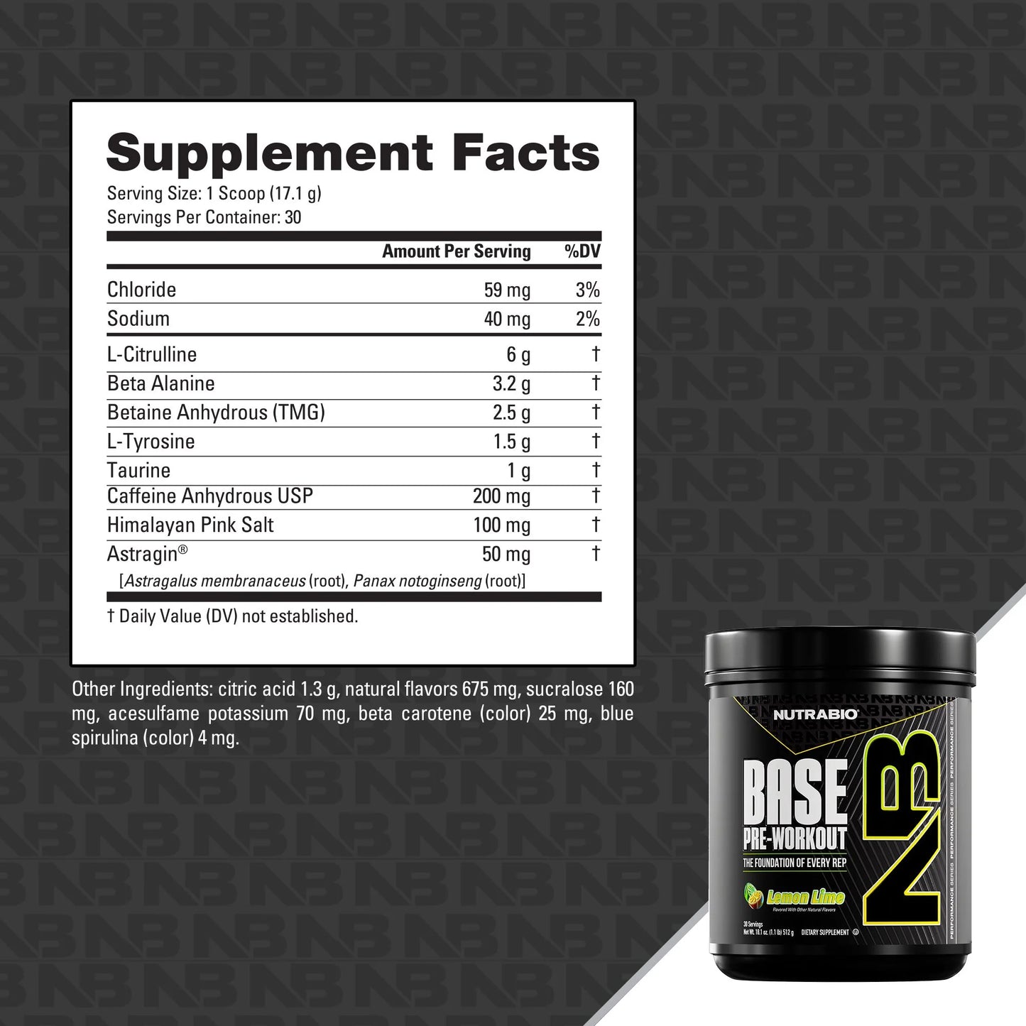 Nutrabio Base Pre Entreno 30 Servicios